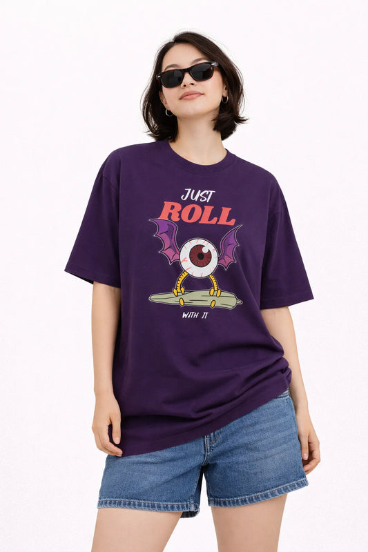 Just Roll With It - Unisex Oversized Tee