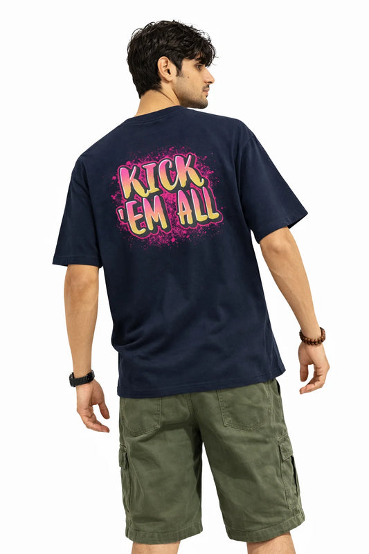 Kick Them All - Unisex Oversized Tee