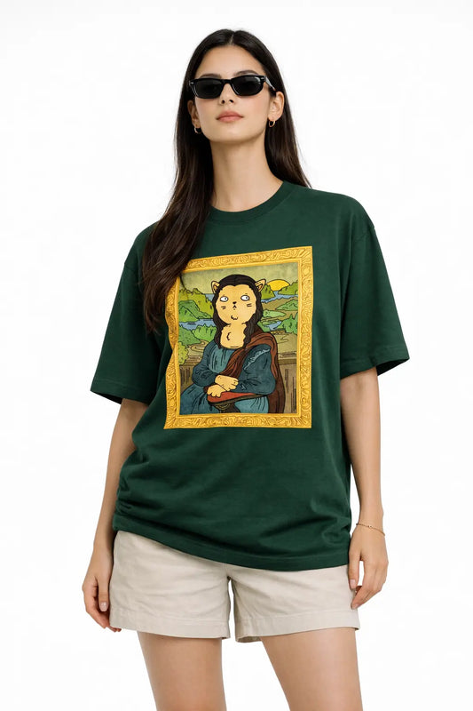 Meow Lisa - Unisex Oversized Tee