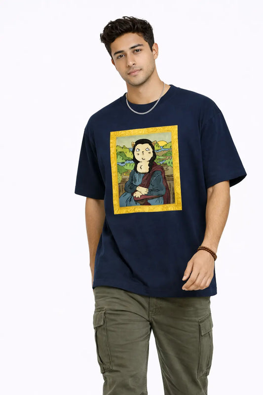 Meow Lisa - Unisex Oversized Tee