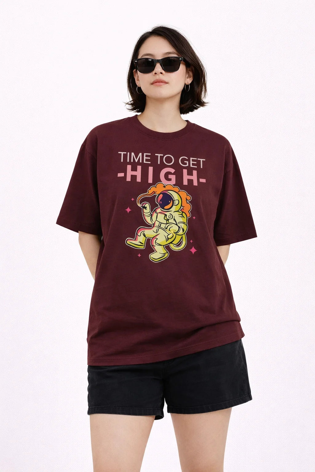 Time To Get High - Unisex Oversized Tee