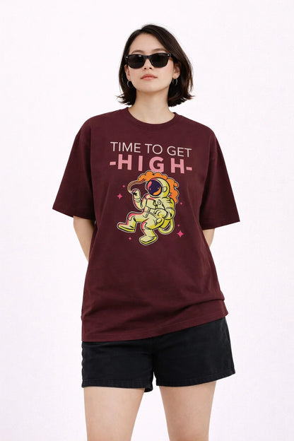 Time To Get High - Unisex Oversized Tee