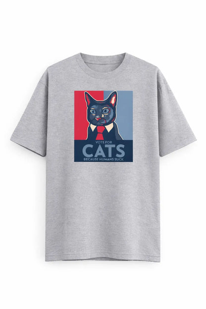 Vote For Cats - Unisex Oversized Tee