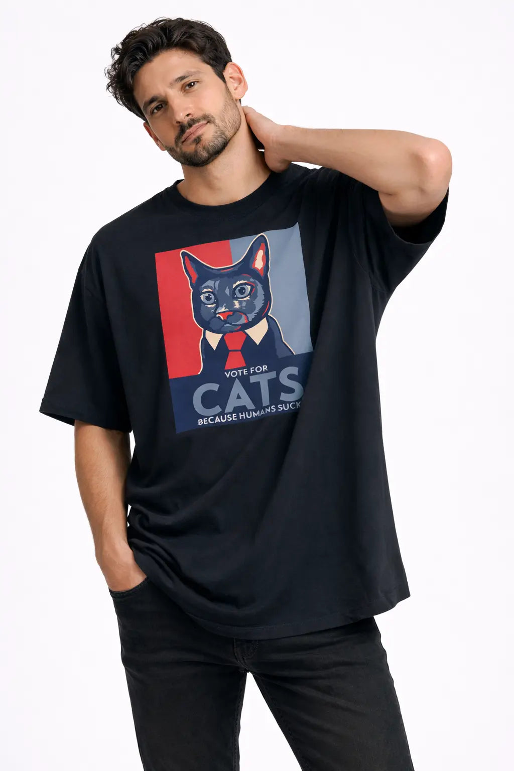 Vote For Cats - Unisex Oversized Tee